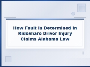 How Fault Is Determined in Alabama Rideshare Injury Claims